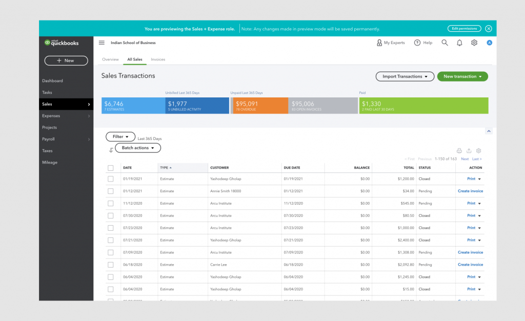 Custom Roles in QBO Advanced